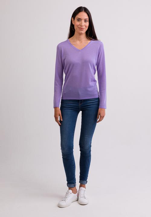 Actual product image Cash-Mere Kaschmir V-Ausschnitt Pullover (XL)