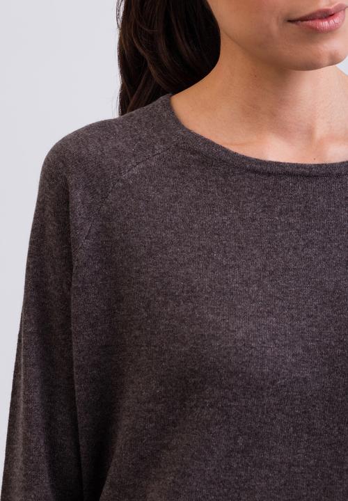 Immagine prodotto Cash-Mere Kaschmir Rundhals Pullover mit Seitenschlitzen (M)