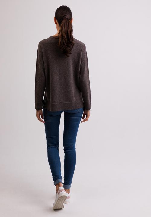 Produktbild Cash-Mere Kaschmir V-Ausschnitt Pullover mit Seitenschlitzen (XS)