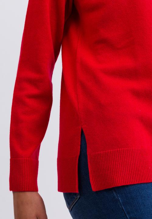 Produktbild Cash-Mere Kaschmir Rundhals Pullover mit Seitenschlitzen (S)