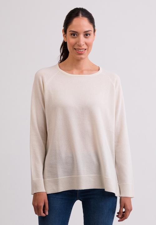 Produktbild Cash-Mere Kaschmir Rundhals Pullover mit Seitenschlitzen (XL)