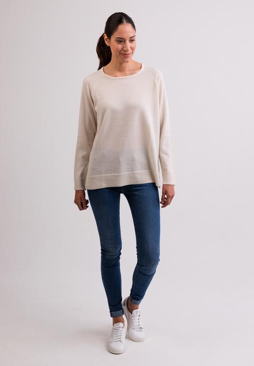 Produktbild Cash-Mere Kaschmir Rundhals Pullover mit Seitenschlitzen (XL)