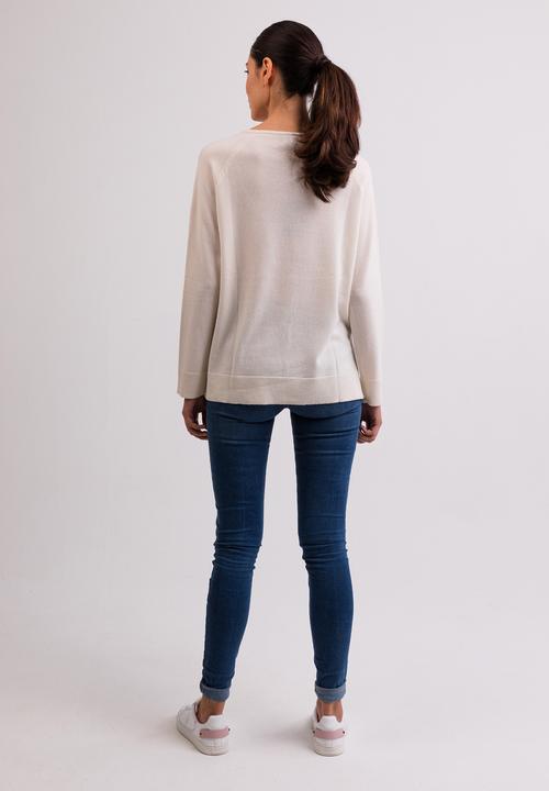 Produktbild Cash-Mere Kaschmir Rundhals Pullover mit Seitenschlitzen (XL)