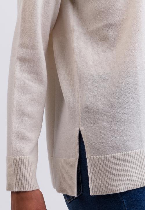 Produktbild Cash-Mere Kaschmir Rundhals Pullover mit Seitenschlitzen (XL)