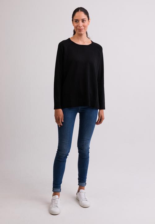 Produktbild Cash-Mere Kaschmir Rundhals Pullover mit Seitenschlitzen (XS, XL)