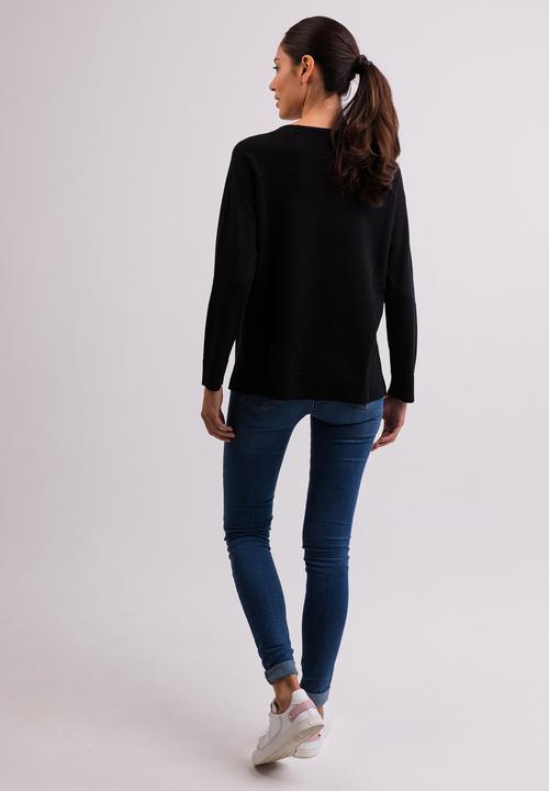 Produktbild Cash-Mere Kaschmir Rundhals Pullover mit Seitenschlitzen (XS, XL)