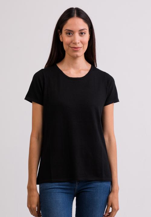 Cash-Mere Kaschmir T-Shirt mit Rundhals