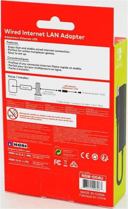 Image du produit HORI Nintendo Switch Lan Adapter (Switch)