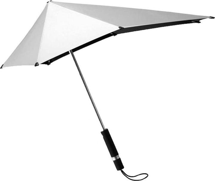 Senz Regenschirm / StormParaplu - faltbar - Original Stick Storm Regenschirm - Silber Silber