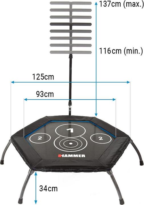 Actual product image Hammer Fitness cross jump (120 cm)
