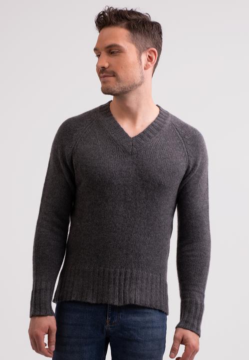 Cash-Mere Recycelter Kaschmir V-Ausschnitt Pullover