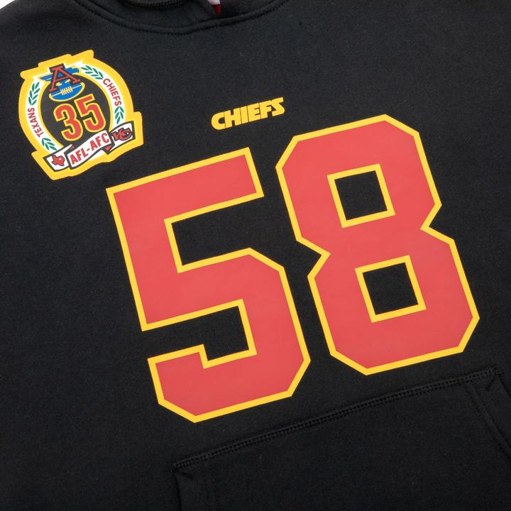Actual product image Mitchell & Ness M&N Fleece NFL Hoody Kansas City Chiefs Derrick Thomas - L (L)