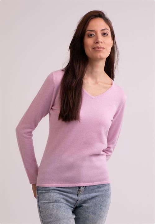 Cash-Mere Recycelter Kaschmir V-Ausschnitt Pullover