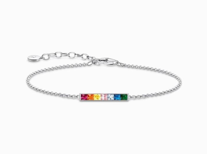 Produktbild Thomas Sabo Armband bunte Steine silber (19 cm, 925er Silber)