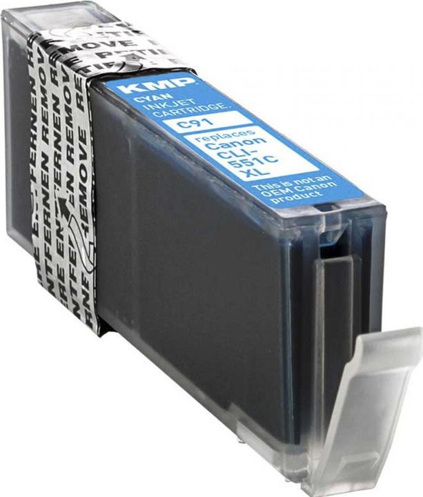 Actual product image KMP C91 Ink cartridge comp. with Canon CLI-551 C XL (C)