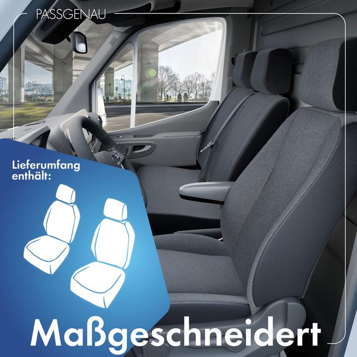 Actual product image Walser Seat covers for Renault Kangoo type W front two single leatherette seats BJ 2008 - today