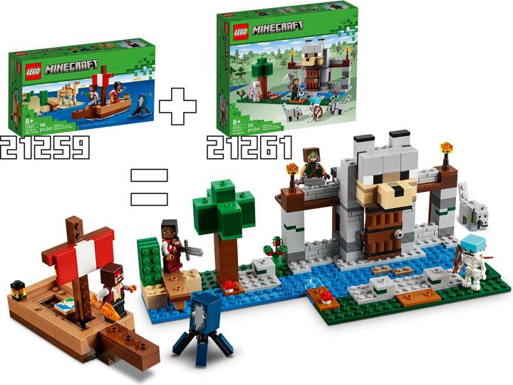 Image du produit LEGO Le voyage en bateau pirate (21259, LEGO Minecraft)