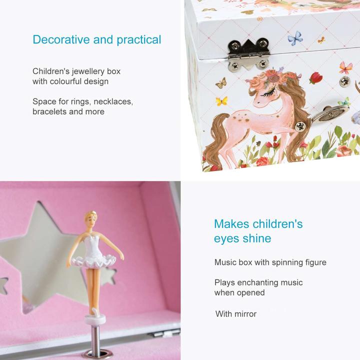Immagine prodotto Intirilife Scatola portagioie con carillon e musica per bambini