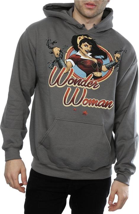 Actual product image Mens DC Bombshells Wonder Woman Badge Hoodie (XL)