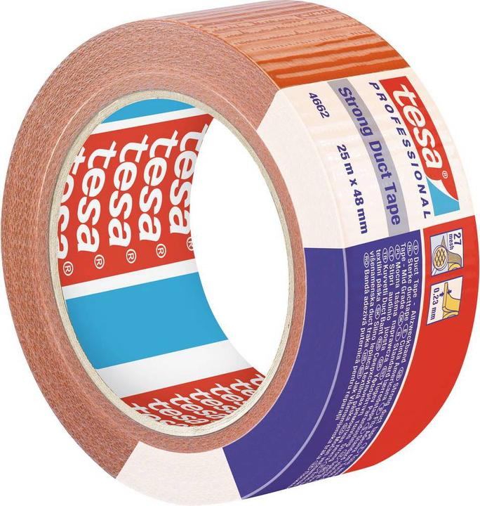 Produktbild tesa duct tape 4662 - Besonders klebstarkes Allzweck-Gewebeband, 25m x 48mm (48 mm)