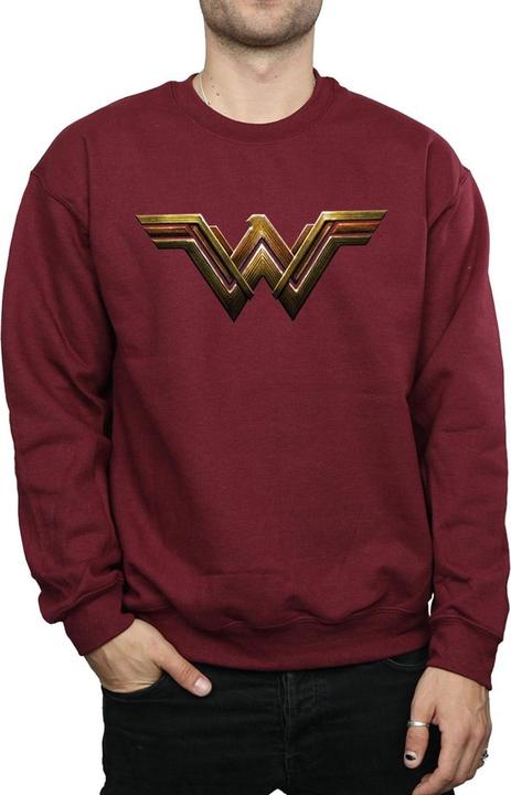 Actual product image Mens Justice League Movie Wonder Woman Emblem Sweatshirt (L)