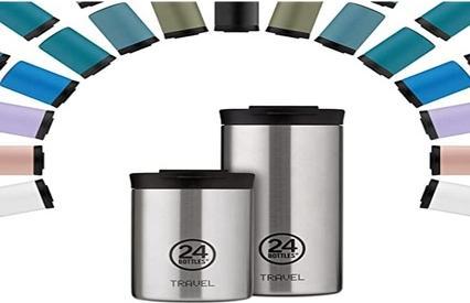 Actual product image 24 Bottles Thermo mug Travel Tumbler 0.35 l Black Marble