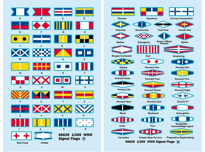 Actual product image Trumpeter WWII Signal Flags