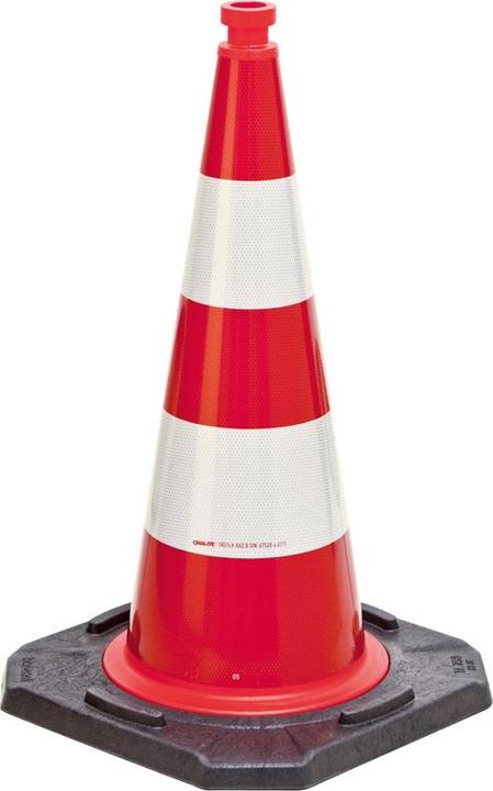 Actual product image HP Autozubehör Traffic cone TL Height 500 mm BAST tested, 2 strips Weight 3.20 kg, 33 x 33 cm