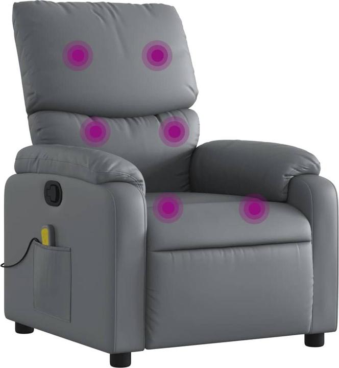 Immagine prodotto VidaXL Sedia da massaggio in similpelle grigia,Colore: Grigio, Materiale