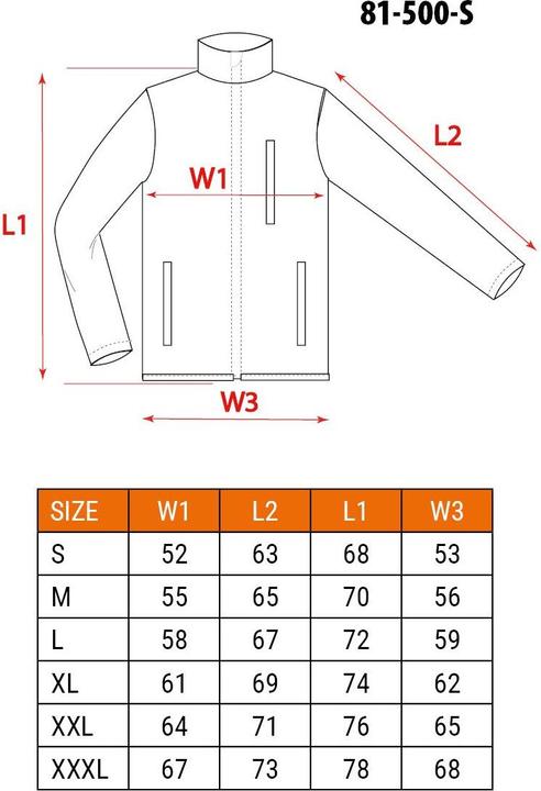 Valeurs nutritives et ingrédients Neo Bluza polarowa rozmiar S (81-500-S) (48, S)