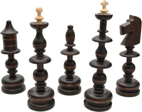 Image du produit Holzecke Échiquier et pièces d'échecs incrustés de cuivre