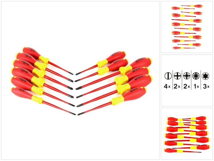 Image du produit Wiha Jeu de tournevis (Vis fendues, Torx (TX), Cruciforme PZ, Recouvrement cruciforme Phillipps (PH))