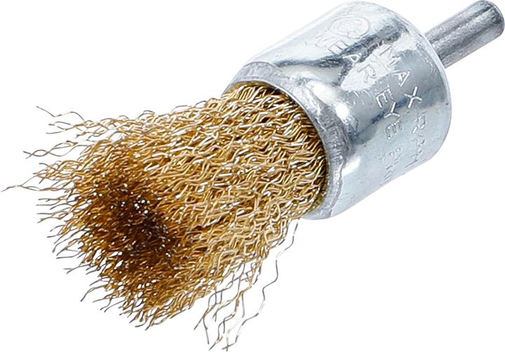 Actual product image BGS Steel Wire Brush brass coated Ø 25 mm