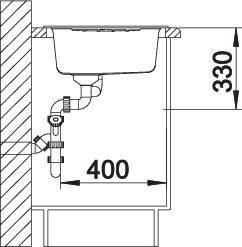 Productafbeelding Blanco Zia 9 E (Aanrecht, 93 cm, 51 cm)