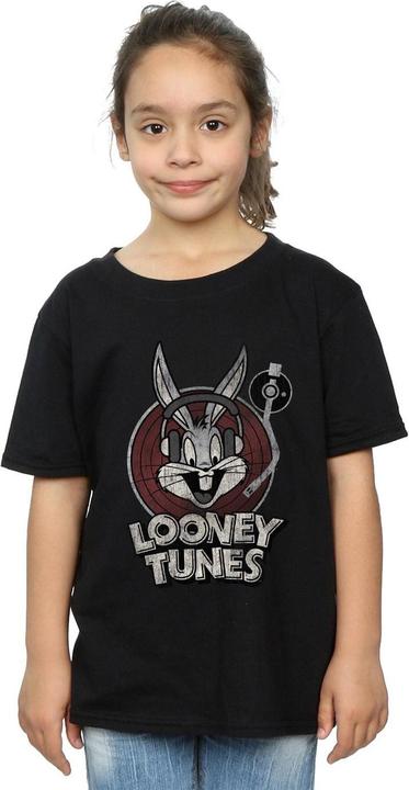 Immagine prodotto Looney Tunes Bugs Bunny Circle Logo Maglietta Ragazze (128)