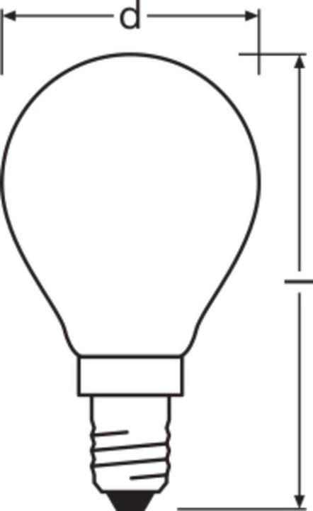 Produktbild Osram LED-Tropfenlampe (E14, 4.80 W, 470 lm, 1 x, F)