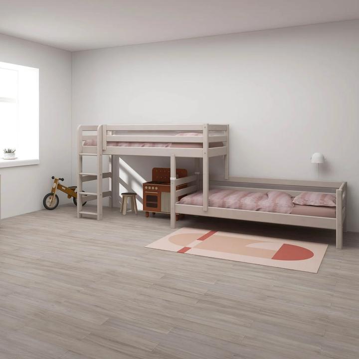 Image du produit Flexa Lit combiné mi-hauteur Classic avec échelle droite (90 x 200 cm)