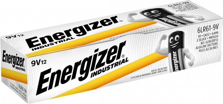 Energizer Industriale (12 pz., 9V Block, 600 mAh)