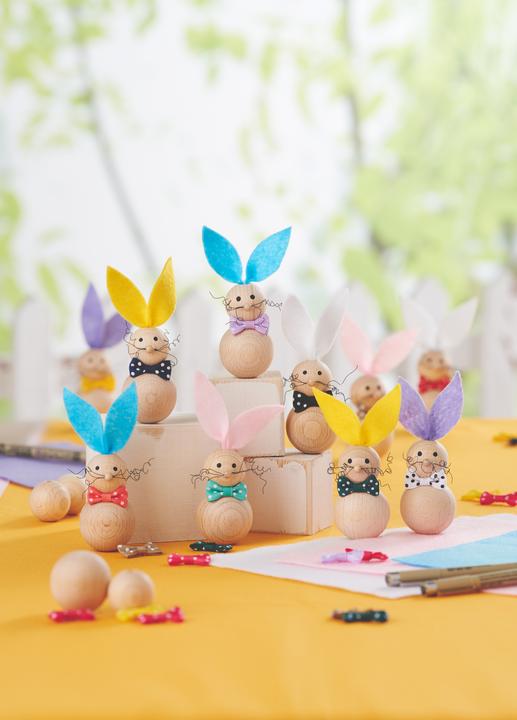 Produktbild VBS Bastelset "Holzhäschen", 10 Stück