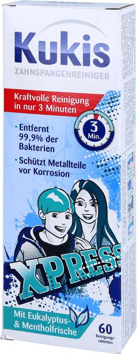 Image du produit Kukis Reckitt Benckiser, pastilles de nettoyage pour appareils dentaires, 60 pastilles