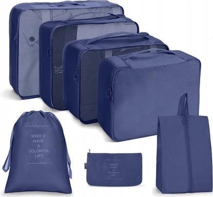 Immagine prodotto Ecarla Set di borse da toilette da viaggio blu navy 7 pezzi.