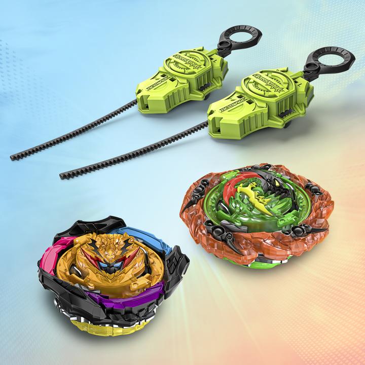 Actual product image Hasbro Beyblade Burst QuadStrike Light Ignite Beyblade Stadium Battle Set (German, French, Italian, English, Dutch, Swedish, Norwegian, Polish)