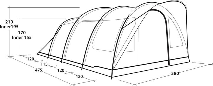Image du produit Outwell Tent Sky 6 (111475) (Tente tunnel, 21.10 kg, 6 personnes)
