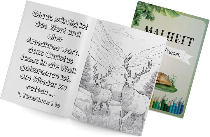 Actual product image Colouring book with Bible verses