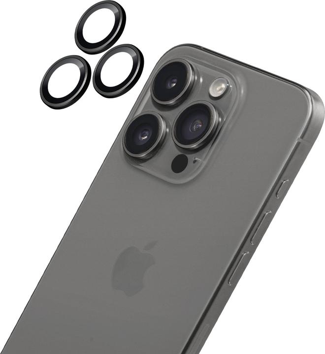 Immagine prodotto Laut Prime GLS Camera Ring Protector iPhone 16 Pro / 16 Pro Max Nero (1 Pezzo/i, Apple iPhone 16 Pro Max, Apple iPhone 16 Pro)