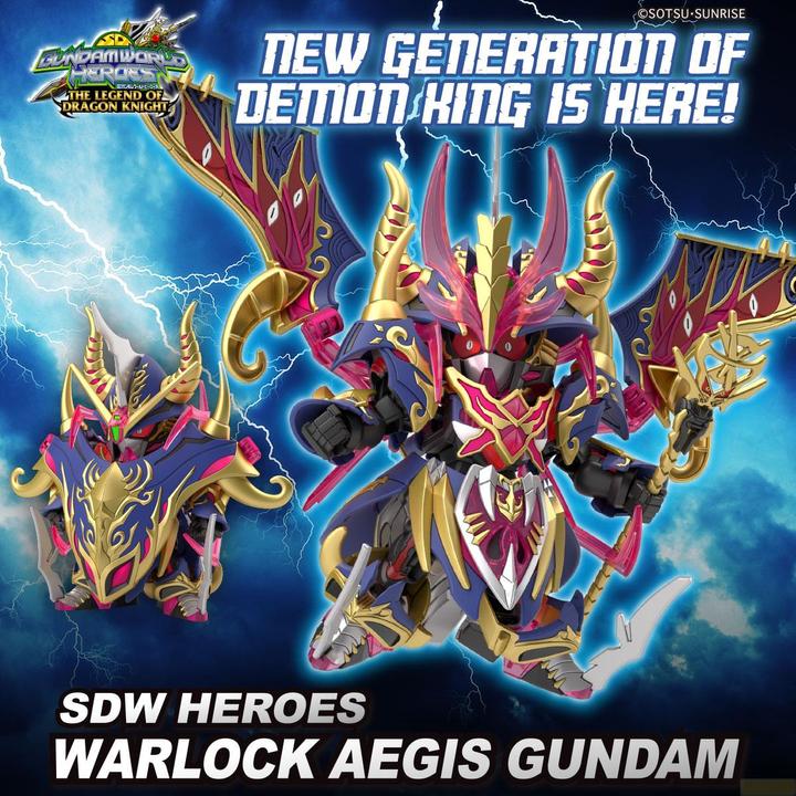 Actual product image Bandai Sdw Heroes Warlock Aegis Gundam