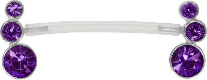 Bijouteria Brustpiercing (Kristall, Silber 925, Bioplast)