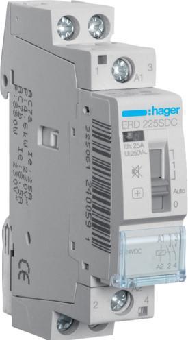 Image du produit Hager RELAIS SANS RONFLEMENT 25A 2S 24VDC (ERD225SDC)