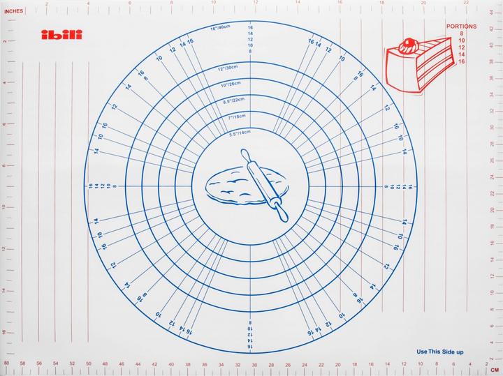 Produktbild Ibili Backmatte mit Massangaben 61 x 45,5 cm Perfekte Grösse für präzises Ausrollen von Teig