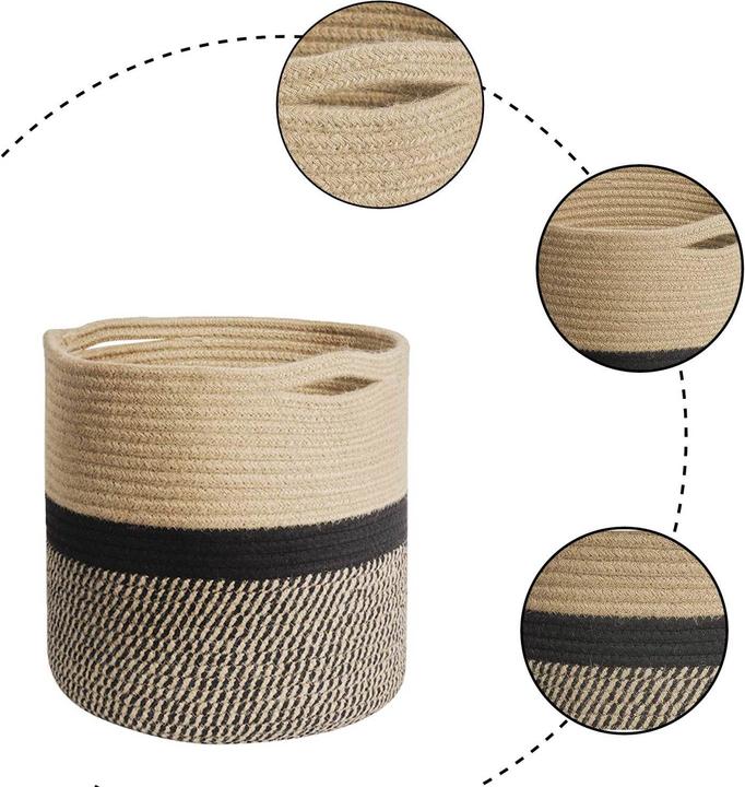 Actual product image Intirilife Cotton Rope Laundry Basket (8 l)